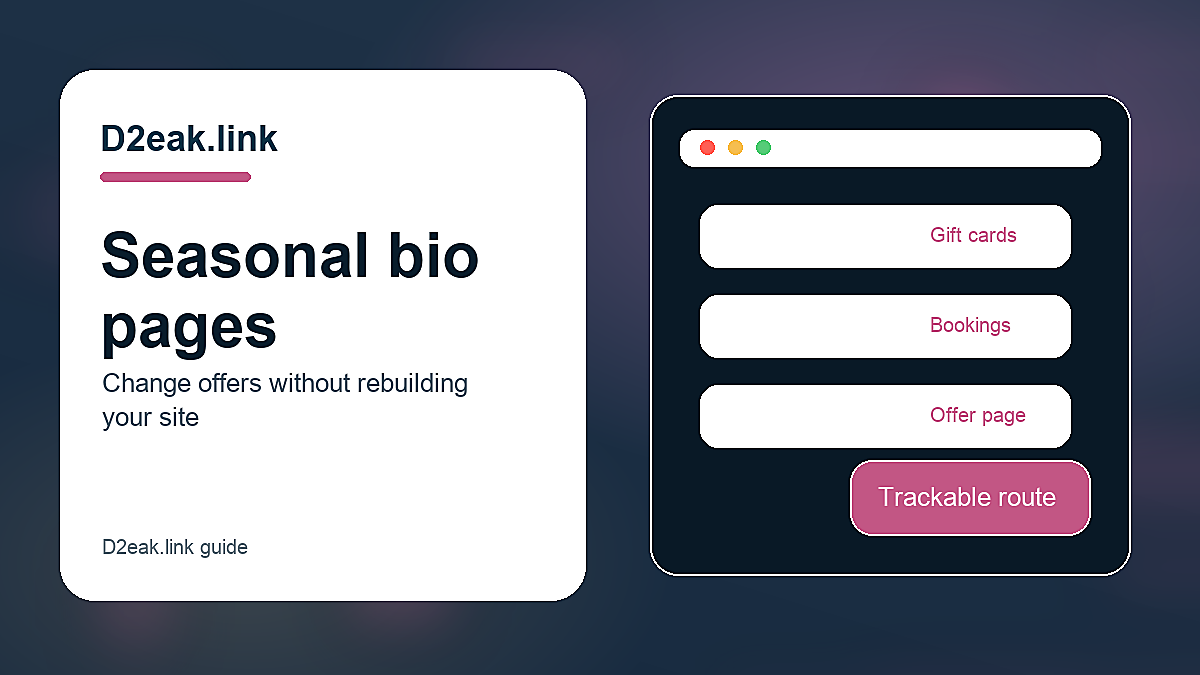 How to use bio pages for seasonal offers without rebuilding your website